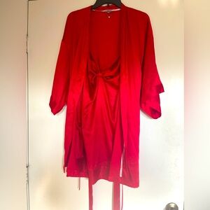 Victoria’s Secret Robe and Gown set in Red. Robe is O/S, Gown is Sz.L